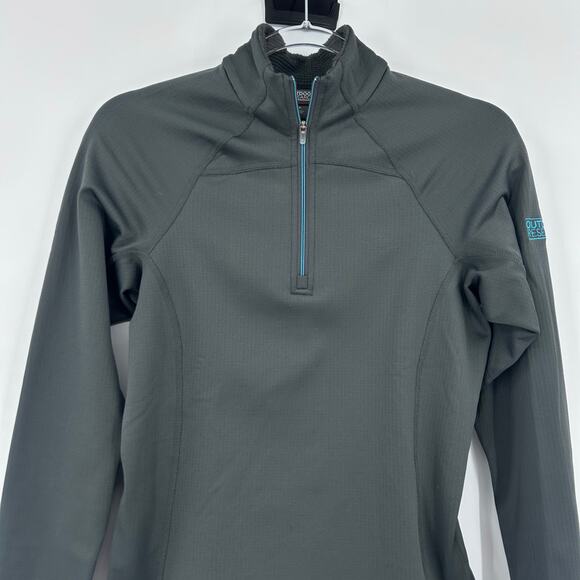 Outdoor Research Women’s Gray Teal Quarter Zip Performance Pullover Womens Sz S - Picture 4 of 12